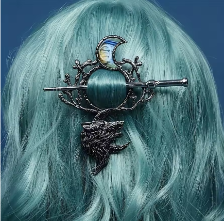 Night Wolf Hair Pin