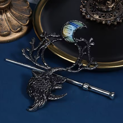 Night Wolf Hair Pin