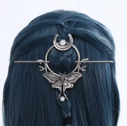 Dark Moth Hair Pin